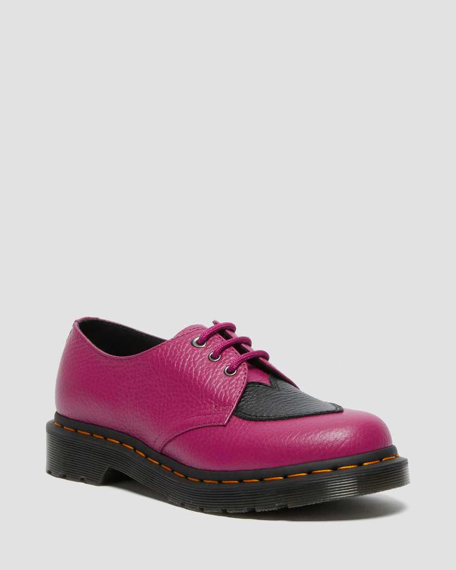Dr. Martens 1461 Amore Deri Kadın Oxford Ayakkabı - Ayakkabı Küpe Çiçeği/Siyah |BYGPN5916|